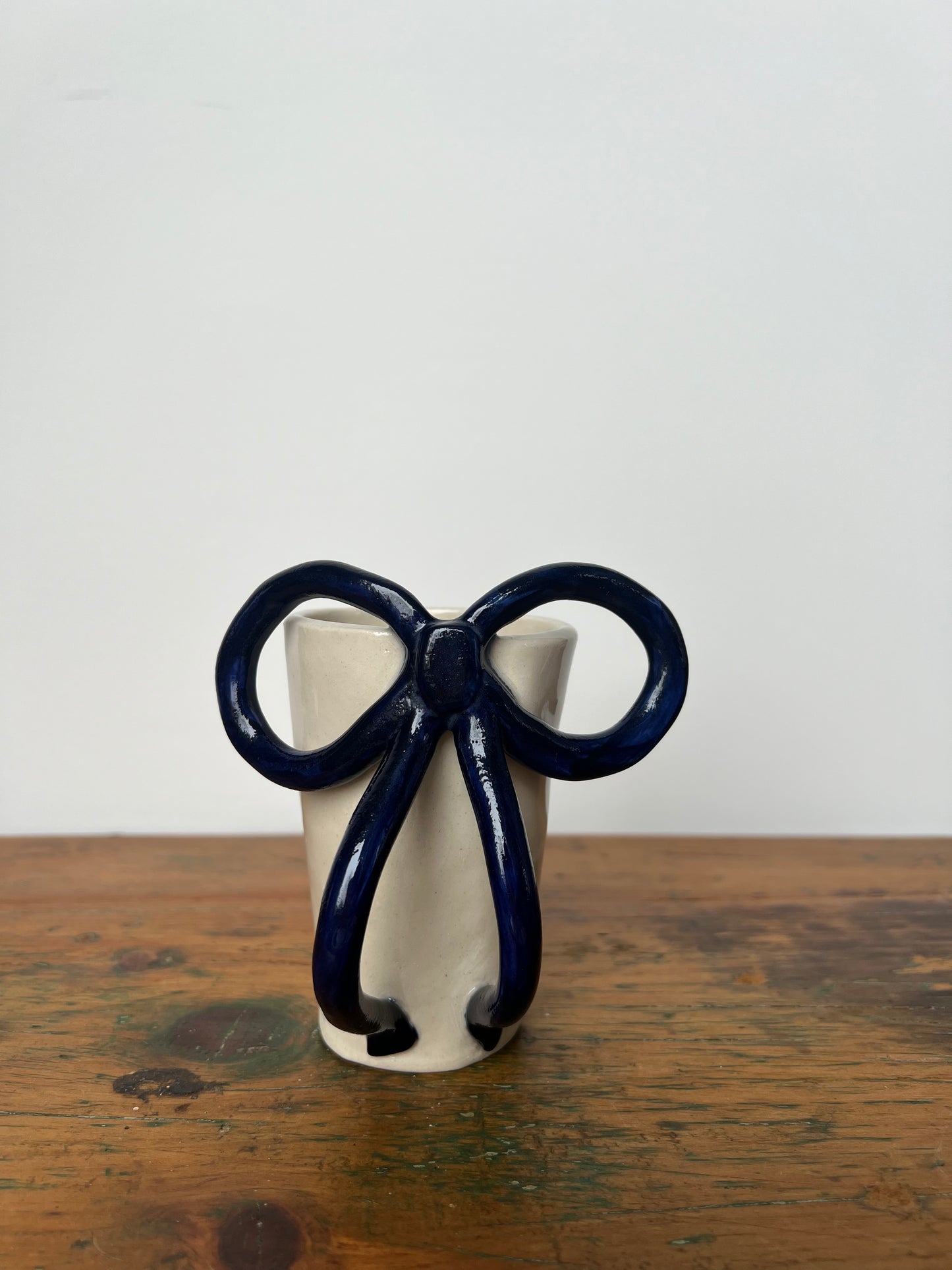Navy Blue Bow Mug