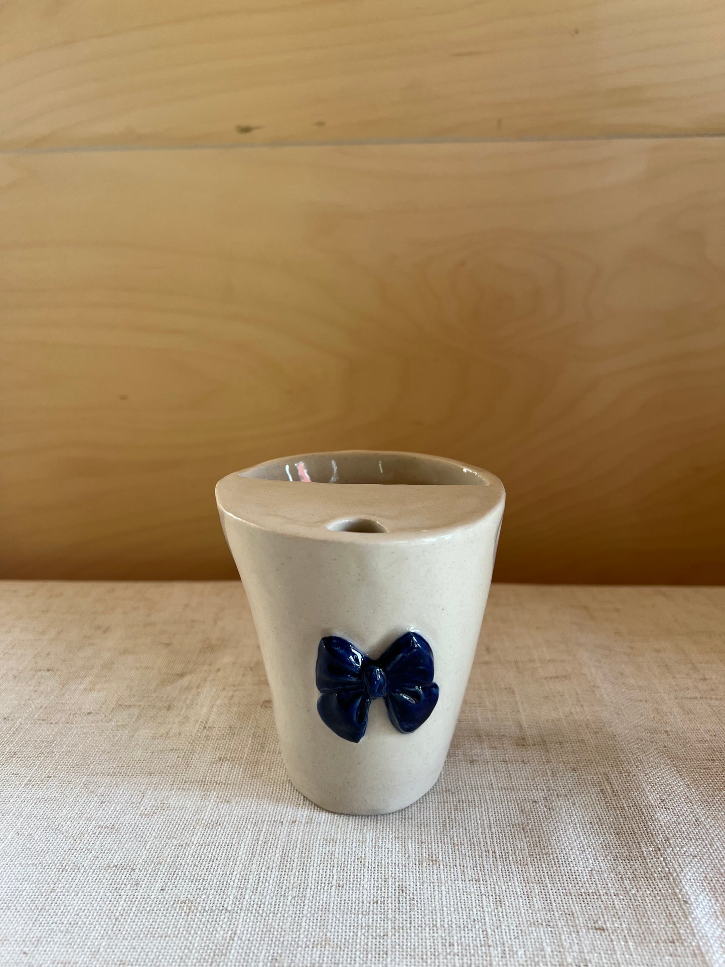 Navy Bow Sippy Cup