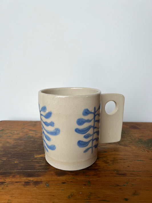 Blue Leaf Mug Large