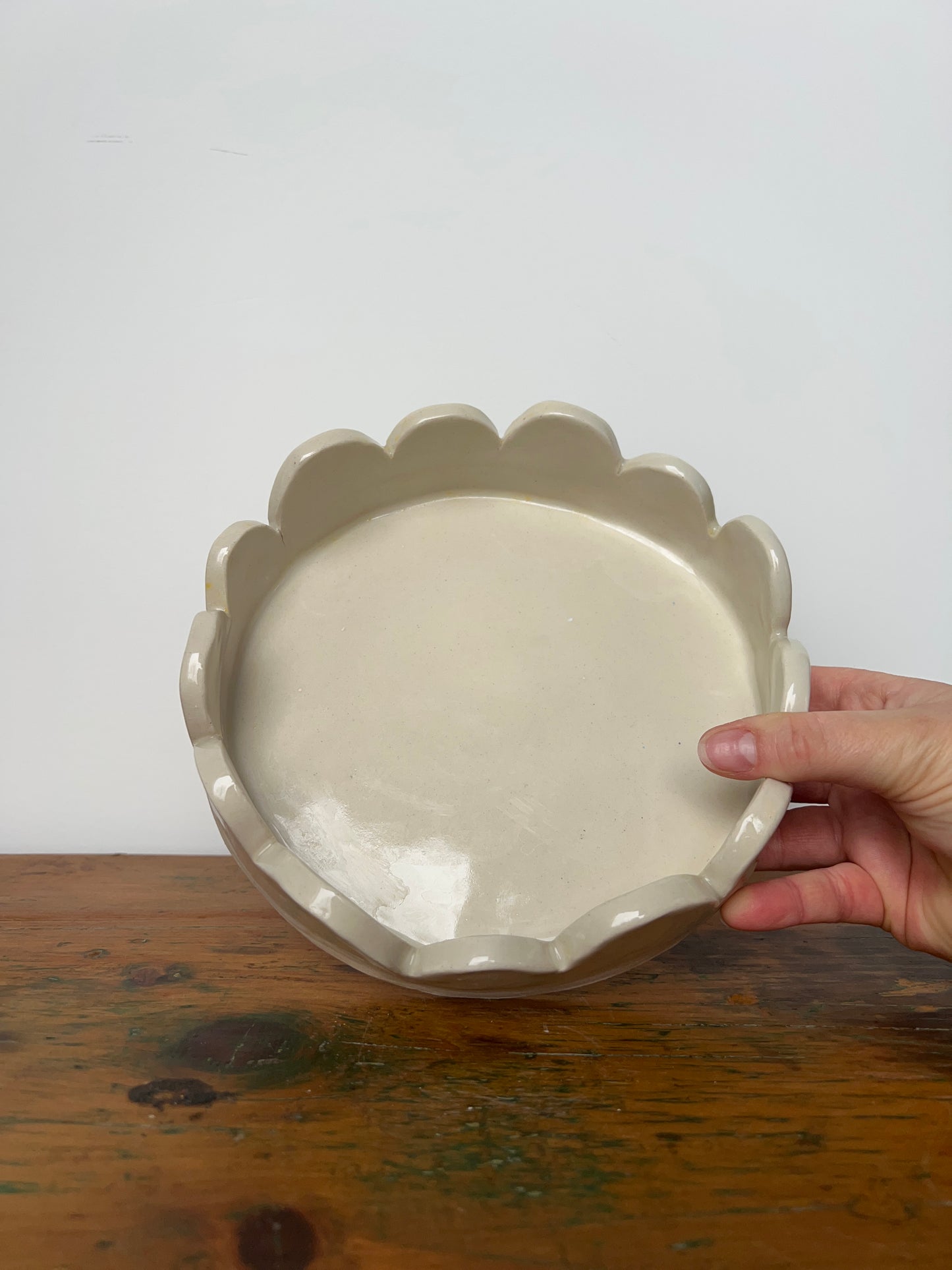 Small Scalloped Serving Dish