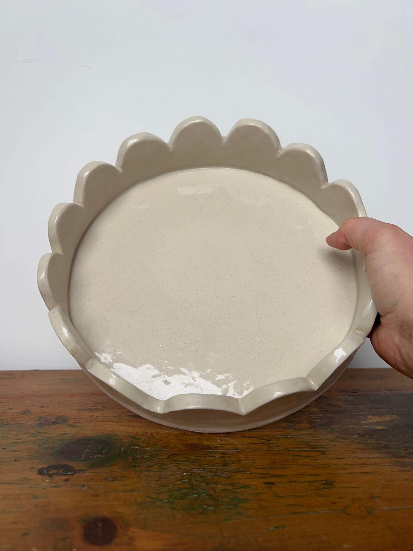 Large Scalloped Serving Dish