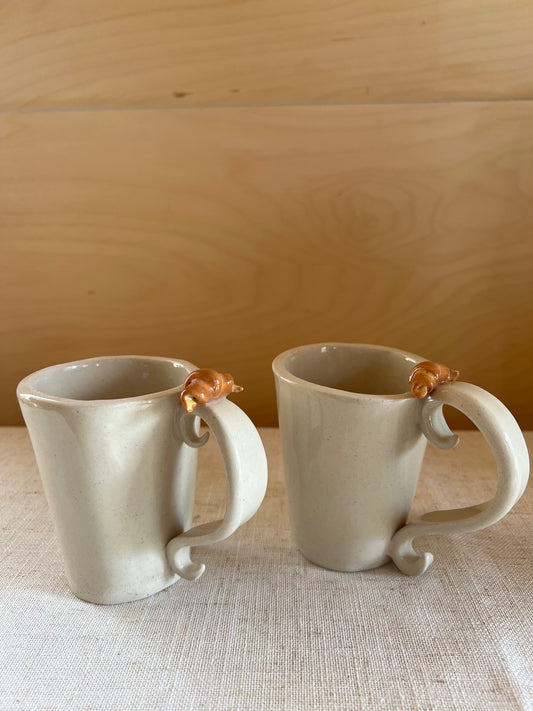 Set of Two Croissant Mugs