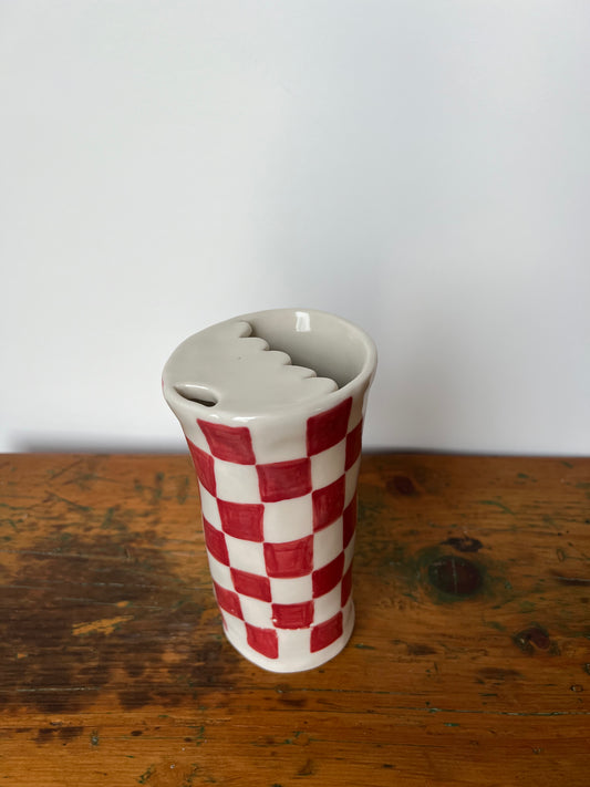 Red Checkered Sippy XL