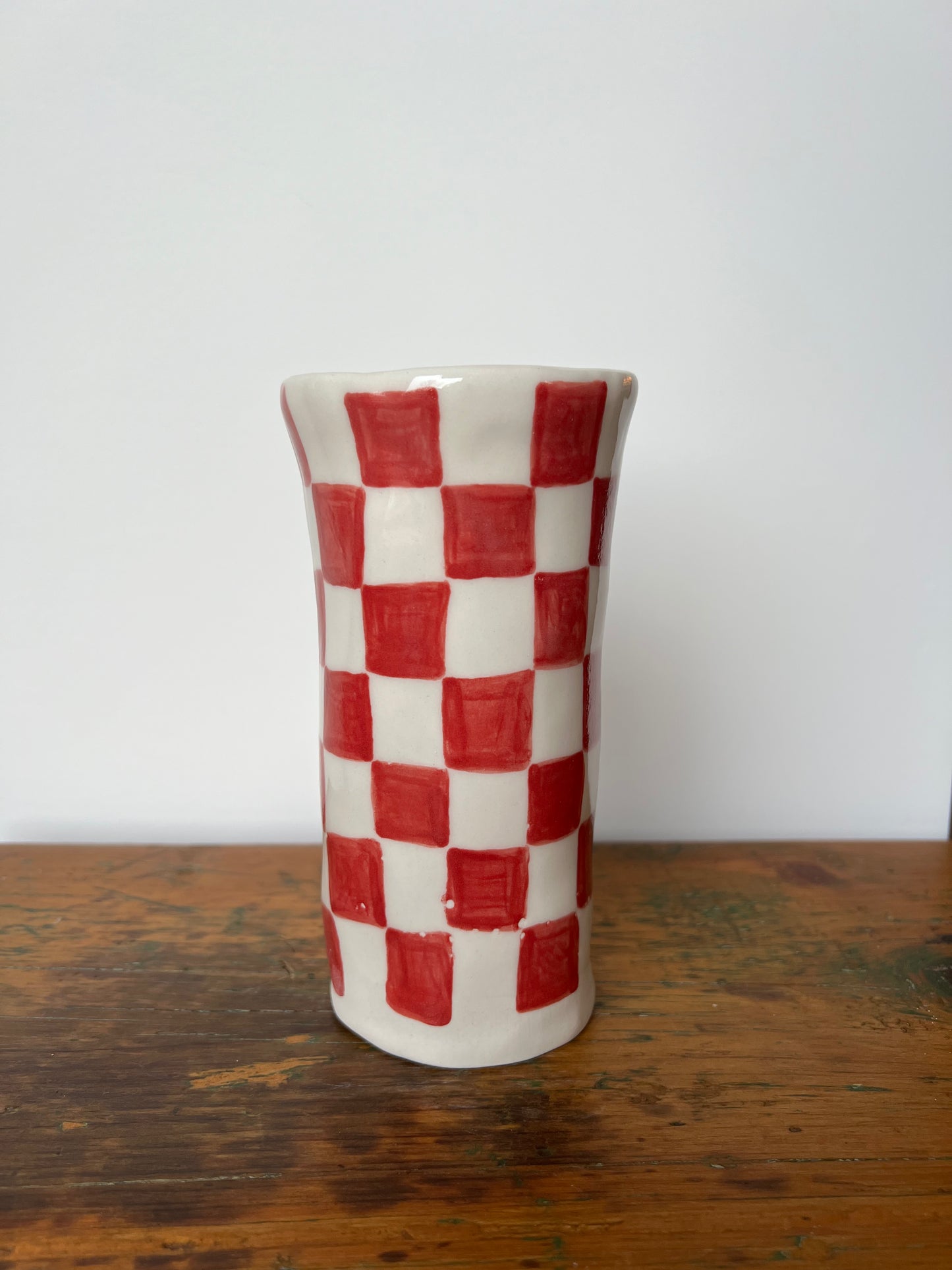 Red Checkered Sippy XL