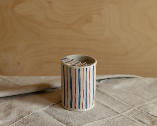 Red and Blue Stripe Sippy Cup