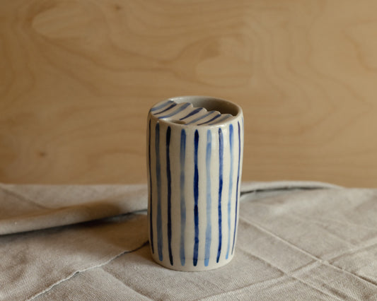 Tall Blue Stripe Sippy Cup