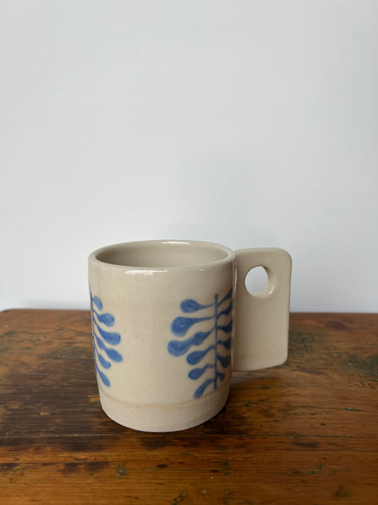 Blue Leaf Mug Small