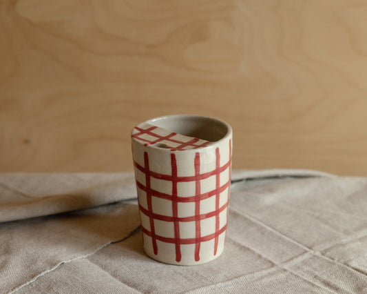 Red Checkered Sippy Cup